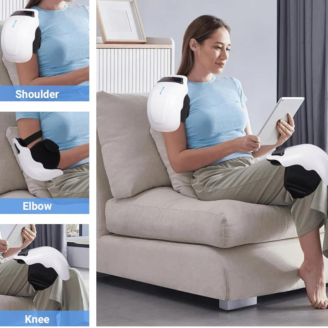 KOMPREFIT HEAT: BEZDRÁTOVÝ MASÁŽNÍ PŘÍSTROJ NA KOLENA